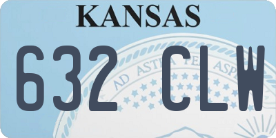 KS license plate 632CLW