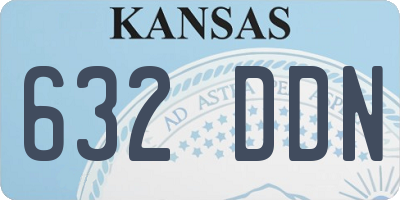 KS license plate 632DDN