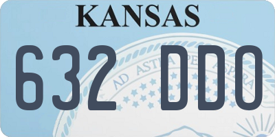 KS license plate 632DDO