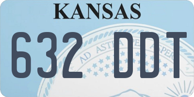 KS license plate 632DDT