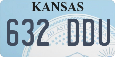 KS license plate 632DDU