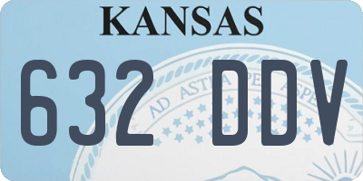 KS license plate 632DDV