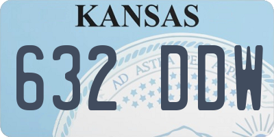 KS license plate 632DDW