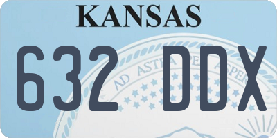KS license plate 632DDX