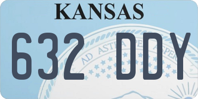 KS license plate 632DDY