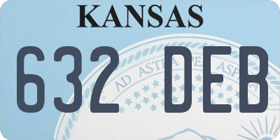 KS license plate 632DEB