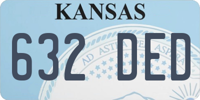 KS license plate 632DED