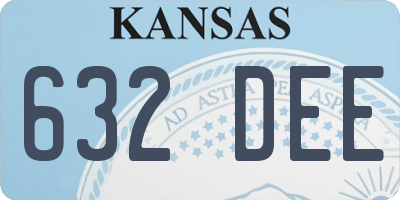 KS license plate 632DEE