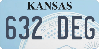 KS license plate 632DEG