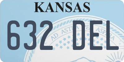 KS license plate 632DEL