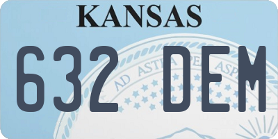 KS license plate 632DEM