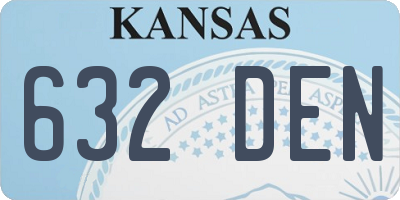 KS license plate 632DEN
