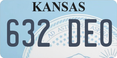 KS license plate 632DEO