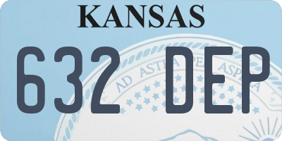 KS license plate 632DEP