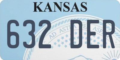 KS license plate 632DER