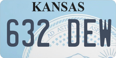KS license plate 632DEW