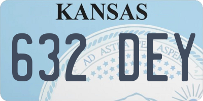 KS license plate 632DEY