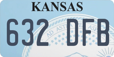 KS license plate 632DFB