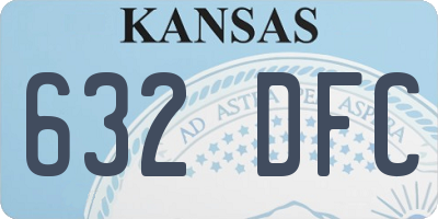 KS license plate 632DFC