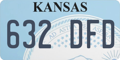 KS license plate 632DFD