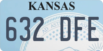 KS license plate 632DFE