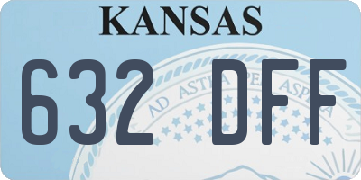 KS license plate 632DFF