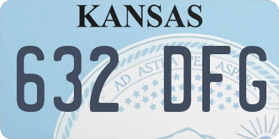 KS license plate 632DFG