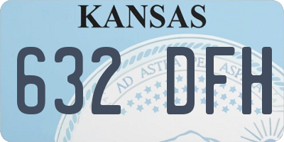 KS license plate 632DFH