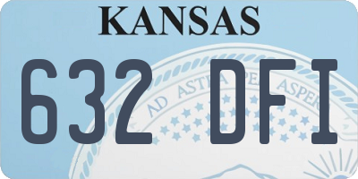 KS license plate 632DFI