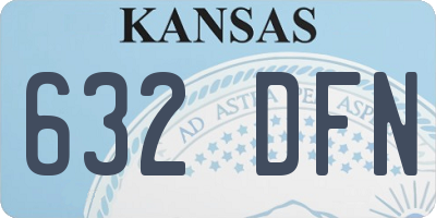 KS license plate 632DFN
