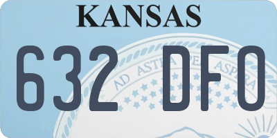 KS license plate 632DFO