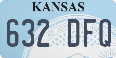 KS license plate 632DFQ