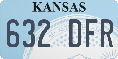 KS license plate 632DFR