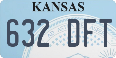 KS license plate 632DFT
