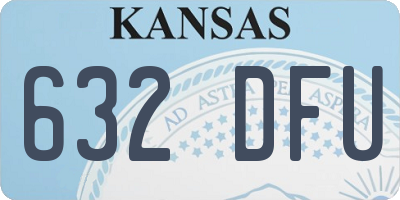 KS license plate 632DFU
