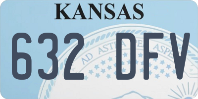 KS license plate 632DFV