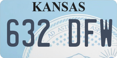 KS license plate 632DFW