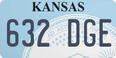 KS license plate 632DGE