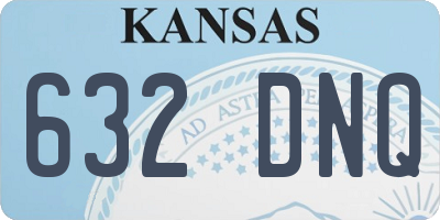 KS license plate 632DNQ