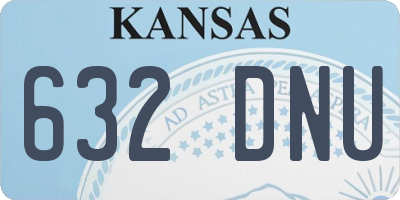KS license plate 632DNU