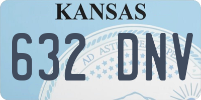 KS license plate 632DNV