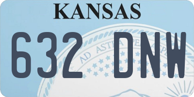 KS license plate 632DNW