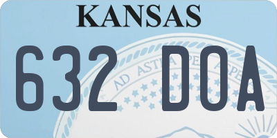 KS license plate 632DOA