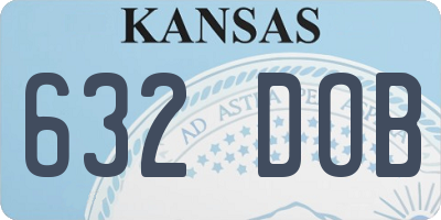 KS license plate 632DOB