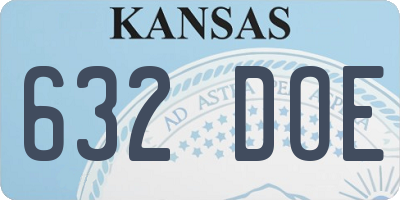 KS license plate 632DOE