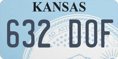 KS license plate 632DOF