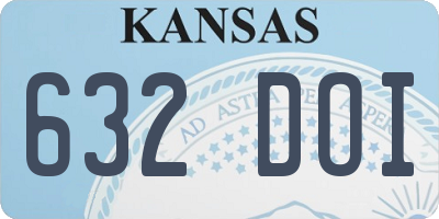 KS license plate 632DOI