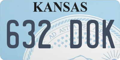 KS license plate 632DOK