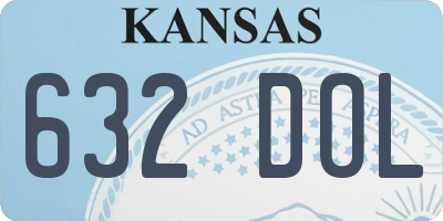KS license plate 632DOL