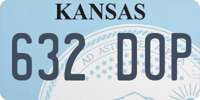 KS license plate 632DOP